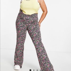 NWOT ASOS Cure Kick Flare Floral Pants